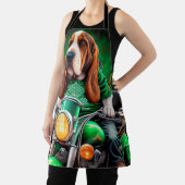 Basset Hound Dog fiets St. Patrick's Day Schort (Insitu)