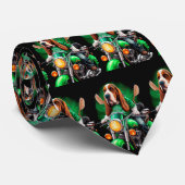 Basset Hound Dog fiets St. Patrick's Day Stropdas (Opgerold)