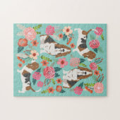 Basset Hound Dog  Florals Legpuzzel (Horizontaal)