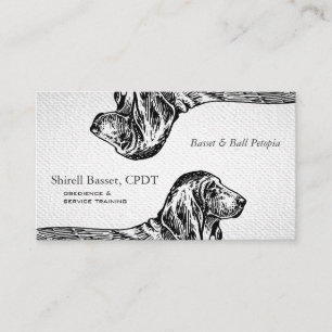 Basset Hound Dog getextureerde look Visitekaartje