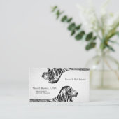 Basset Hound Dog getextureerde look Visitekaartje (Staand voorkant)