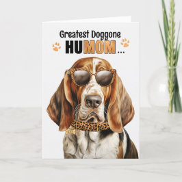 Basset Hound Dog Greatest HuMOM Moederdag Feestdagen Kaart