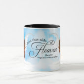 Basset Hound Dog Heaven Personalized Memorial Mok (Midden)