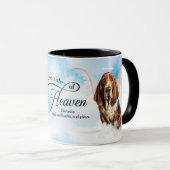 Basset Hound Dog Heaven Personalized Memorial Mok (Voorkant rechts)
