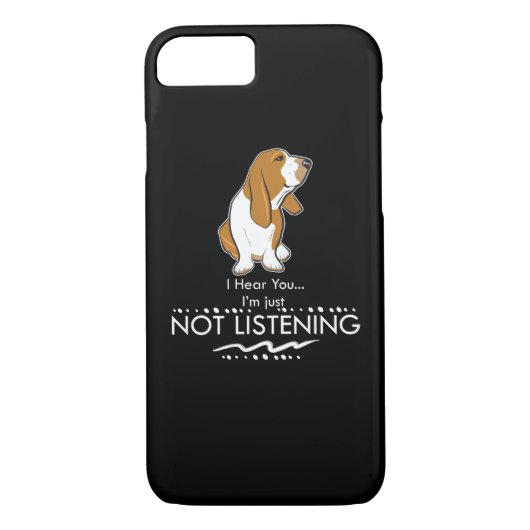 Basset Hound Dog - Hoor je dat ik niet luister Case-Mate iPhone Case (Achterkant)