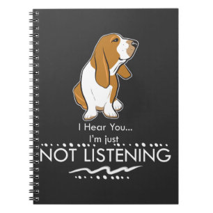 Basset Hound Dog - Hoor je dat ik niet luister Notitieboek