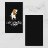 Basset Hound Dog - Hoor je dat ik niet luister Visitekaartje (Voorkant / Achterkant)