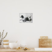 "Basset Hound"  Dog Illustratie Poster (Keuken)
