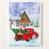 Basset Hound dog in kerstbestelling Vrachtwagen sn Planner (Achterkant)
