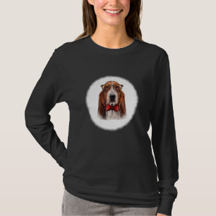 Basset Hound Dog in klassiek gele glas en Stropdas T-shirt