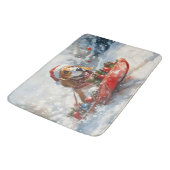 Basset Hound Dog in Sledge Let It Snow Christmas Badmat (Gekanteld)