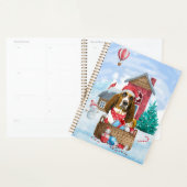 Basset Hound Dog in sneeuwkersthondenhuis Planner (Display)