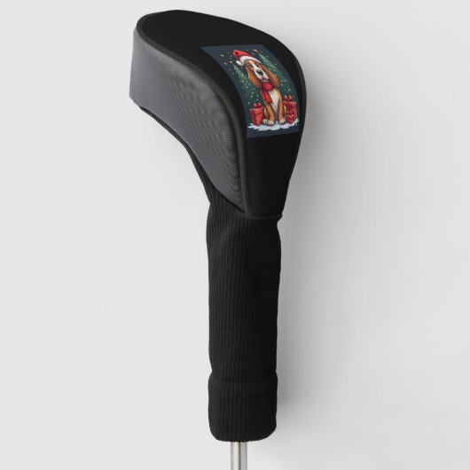 Basset Hound Dog Kerstfeesten Santa Hondenliefhebb Golfheadcover (Schuin)