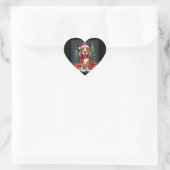 Basset Hound Dog Kerstfeesten Santa Hondenliefhebb Hart Sticker (Tas)
