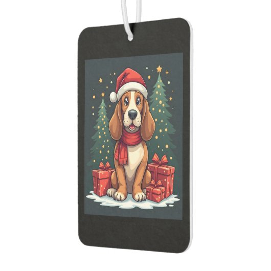 Basset Hound Dog Kerstfeesten Santa Hondenliefhebb Luchtverfrisser (Links)