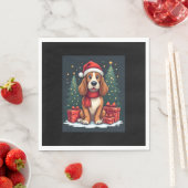 Basset Hound Dog Kerstfeesten Santa Hondenliefhebb Servet (Insitu)
