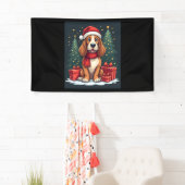 Basset Hound Dog Kerstfeesten Santa Hondenliefhebb Spandoek (Insitu)