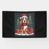 Basset Hound Dog Kerstfeesten Santa Hondenliefhebb Spandoek (Horizontaal)
