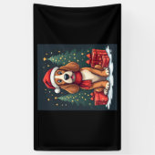 Basset Hound Dog Kerstfeesten Santa Hondenliefhebb Spandoek (Verticaal)