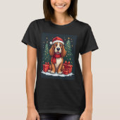Basset Hound Dog Kerstfeesten Santa Hondenliefhebb T-shirt (Voorkant)