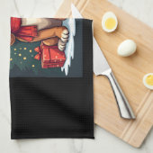 Basset Hound Dog Kerstfeesten Santa Hondenliefhebb Theedoek (Quarter Fold)