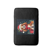 Basset Hound Dog Kerstoutfits Santa Hat Dog X Badmat (Voorkant Verticaal)