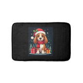 Basset Hound Dog Kerstoutfits Santa Hat Dog X Badmat (Voorkant)