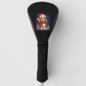 Basset Hound Dog Kerstoutfits Santa Hat Dog X Golfheadcover (Voorkant)