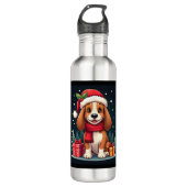 Basset Hound Dog Kerstoutfits Santa Hat Dog X Waterfles (Voorkant)
