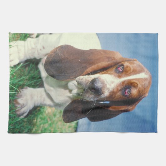 Basset Hound Dog Kitchen Towel Theedoek (Horizontaal)