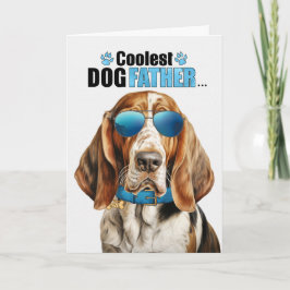 Basset Hound Dog Koudste papa Vaderdag Feestdagen Kaart