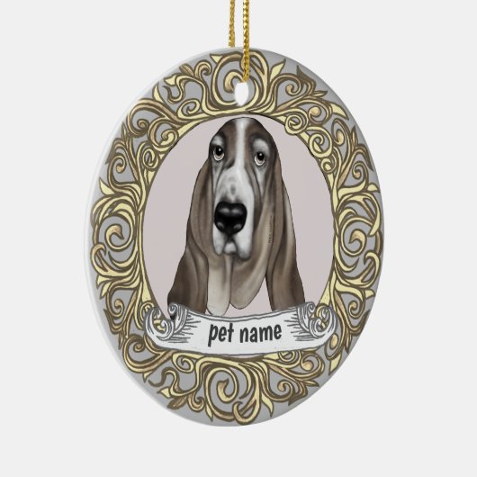 Basset Hound Dog Loving Memory ornament (Rechts)
