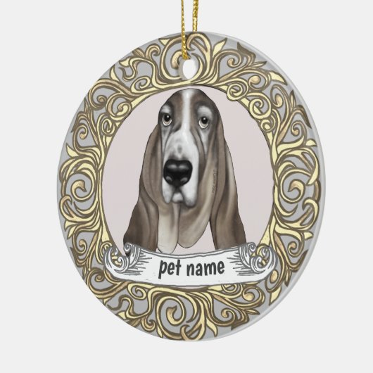 Basset Hound Dog Loving Memory ornament (Links)