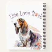 Basset Hound Dog Mom Floral Notitieboek (Achterkant)