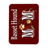 Basset Hound Dog MOM Magneet (Verticaal)