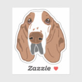 Basset Hound Dog Mom Mug Sticker (Vel)