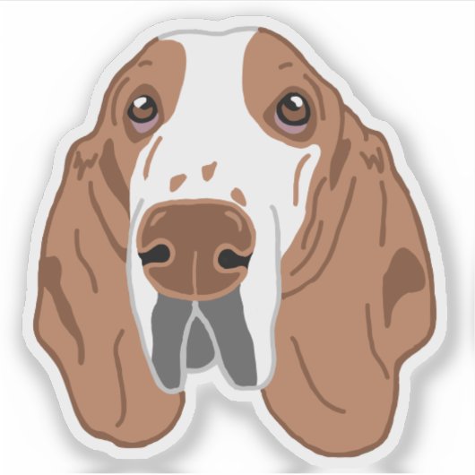 Basset Hound Dog Mom Mug Sticker (Voorkant)