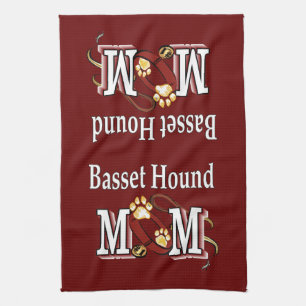 Basset Hound Dog MOM Theedoek