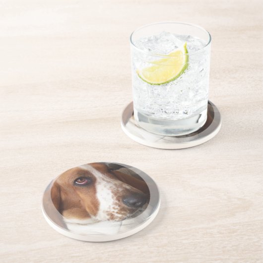 Basset Hound Dog Onderzetters (Zijkant)