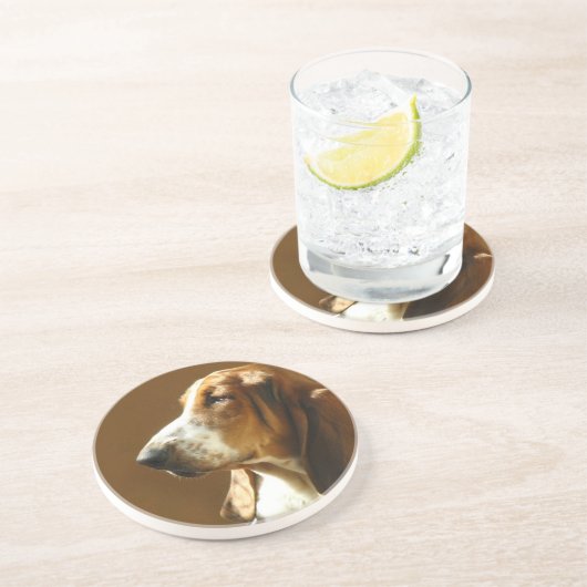 Basset Hound Dog Onderzetters (Zijkant)