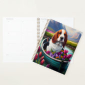 Basset Hound Dog op een peddel: Een Schilderachtig Planner (Display)