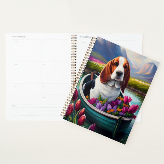 Basset Hound Dog op een peddel: Een Schilderachtig Planner (Display)