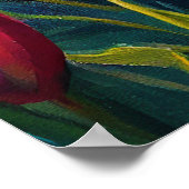 Basset Hound Dog op een peddel: Een Schilderachtig Poster (Hoek)