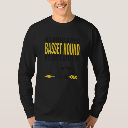 Basset Hound  Dog Owners K9 Puppy Hardheaded Manue T-shirt (Voorkant)