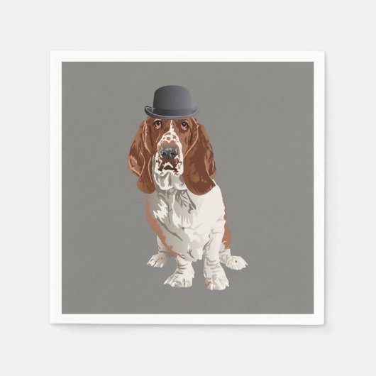 Basset Hound Dog Papier Servet (Voorkant)