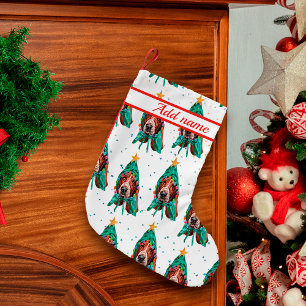 Basset Hound Dog Pattern Christmas Kleine Kerstsok