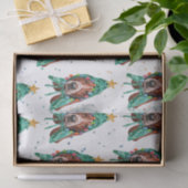 Basset Hound Dog Pattern Christmas Tissuepapier (Geschenk)
