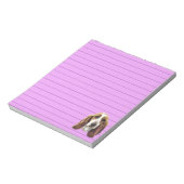 Basset Hound Dog Portret Print Lined Notitieblok (Linkerzijde)