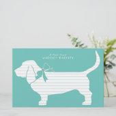 Basset Hound Dog Puppy Briefpapier (Staand voorkant)