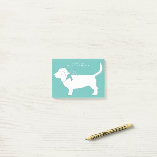 Basset Hound Dog Puppy Post-it® Notes (Op bureau)
